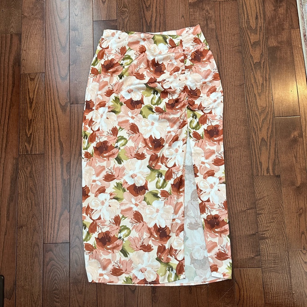 Abercrombie & Fitch Floral Maxi Skirt - Orange and Green - Picture 7 of 9